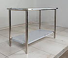 Виробничий стіл з нержавіючої сталі 1200х600х850 мм., з полицею, острівний, Новий, фото 3