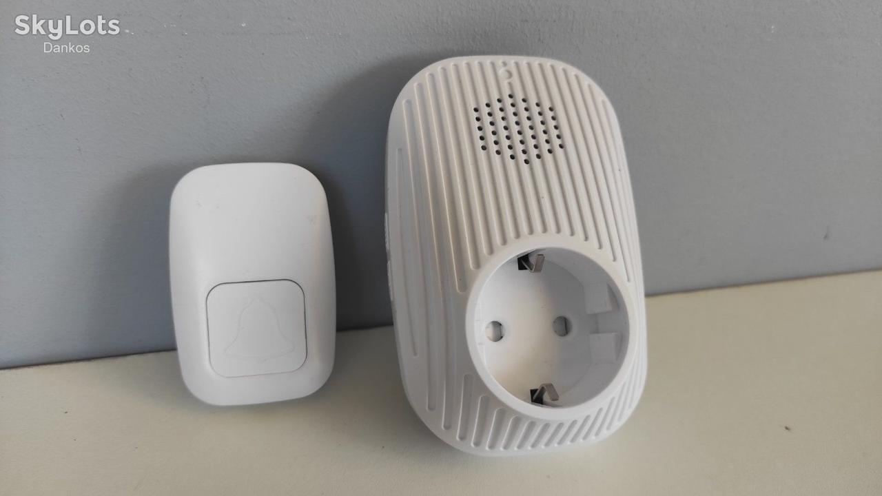 Б/У Бездротовий дверний дзвінок Yostyle ml-1a2u, європейська розетка та 2 USB-порти, 4 рівня гучності 36 мелодій,, фото 1