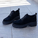 Комфортні туфлі з натуральної замші зі шнурками 36-41, фото 4