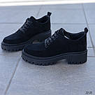 Комфортні туфлі з натуральної замші зі шнурками 36-41, фото 2