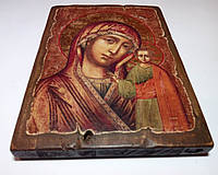 Дерев'яна ікона Казанської божественної матері 20х26х2