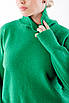 Жіночий светр теплий з горловиною зелений 2375 (2000000113593), фото 4