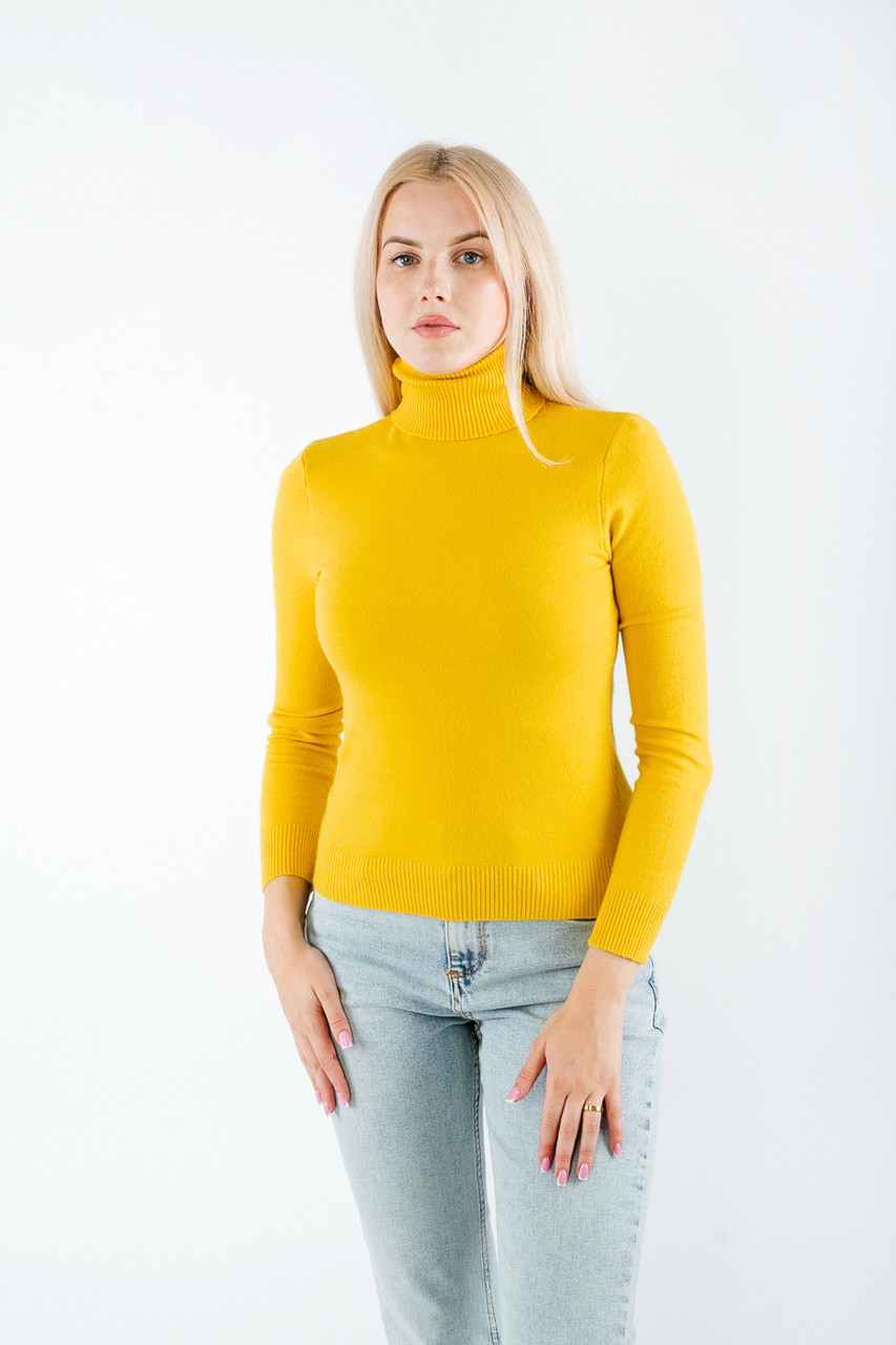 Жіночий гольф водолазка жовтий 3462 (2000000113654), фото 1