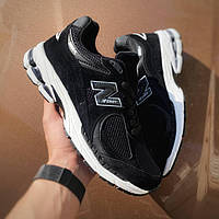 Стильные мужские кроссовки New Balance 2002r Black White 40-44