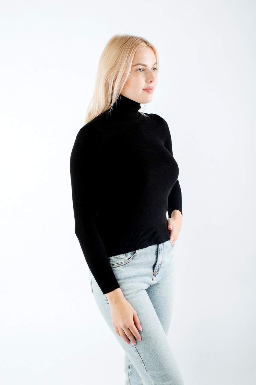 Жіночий гольф водолазка чорний 3462 (2000000113746), фото 1