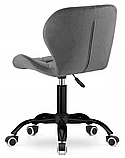 Крісло на колесах Bonro B-531 велюр сіре (чорна основа), фото 5