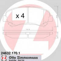 Тормозные колодки передние Nissan:Qashqai ,X-Trail (246321701 ZIMMERMANN)