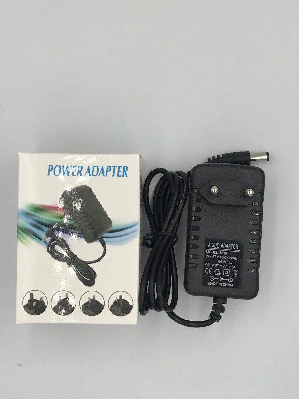 Мережевий зарядний пристрій / Зарядка / 12V 1A / AC/DC Power Adapter 1210 / Чорний