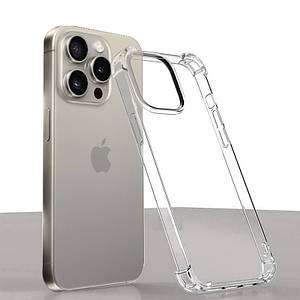 Чохол WXD силіконовий протиударний для iPhone 15 Pro Max (відкрита камера)