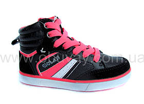 26,27р. Дитячі кросівки високі чорні для дівчинки  Giolan № 886-1