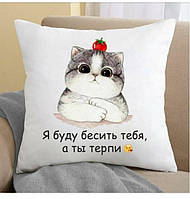 Подушка Я буду бесить тебя, а ты терпи 35x35 см