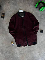 Чоловіча кофта бомбер M1665 темно-бордова