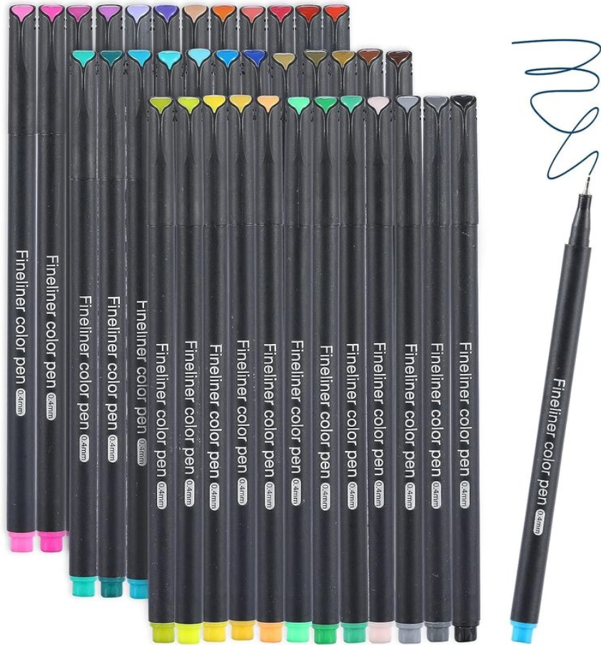 Художественный набор линеры 48 цветов 4 карандаша НВ точилка и резинка в пенале Josef Otten - фото 5 - id-p1972618104
