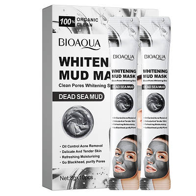 Маска для обличчя Bioaqua Dead Sea Mud Whitening Mud Mask (паковання 10 штук)