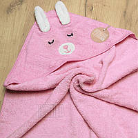 Дитячий махровий куточок рушник після купання з капюшоном для новонародженого 85х85 см 1567 СЛТ