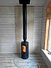 Опалювальна чавунна піч камінофен на дровах з подвійним допалом, буржуйка для будинку Plamen TARA чорна, фото 2