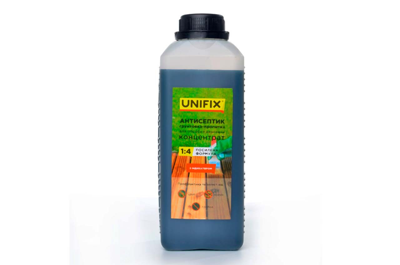 Антисептик грунтовка-пропитка для обработки древесины Unifix - 1кг x 1:4 концентрат - фото 1 - id-p1972563790