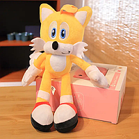 М'яка іграшка Сонік Лис Тейлз 40см, оригінальна плюшева іграшка Sonic з мультфільму, Жовтий