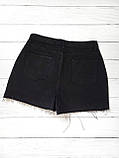 Шорти жіночі джинсові класичні Boohoo Чорні, фото 3