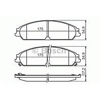 Гальмівні колодки Bosch дискові передні CHRYSLER/DODGE 300C/Caliber/Challenger "F "05 0986494483