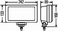 Фара дальнього світла Hella Jumbo 220 1FE006300121 (1фара + покришка)