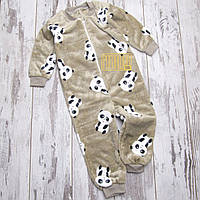 98 (28) 1,5-2 роки махровий теплий дитячий спальний чоловічок суцільна піжама сліп комбінезон для сну 8148 КПЧ