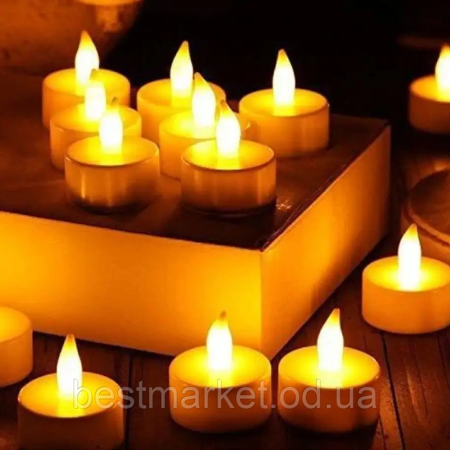 Набір Святкових Світлодіодних Свічків на батарейках 24 шт. у наборі