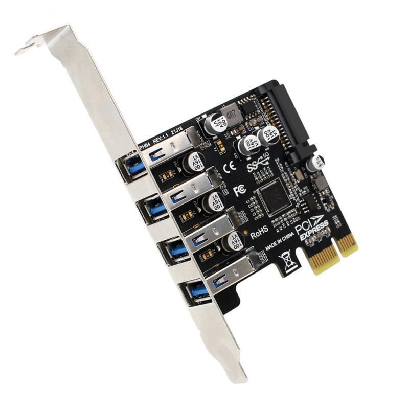 Контроллер PCI-E x1 to 4 x USB 3.0 бу