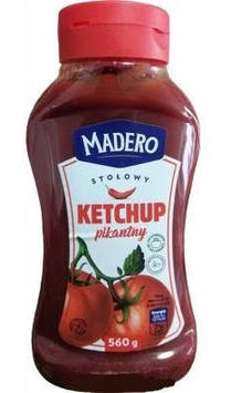 Кетчуп Пікантний Столовий Мадеро Madero Stolowy Ketchup Pikantny 560 мл