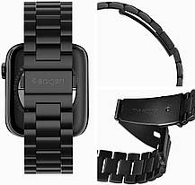 Ремінець Spigen Modern Fit для Apple Watch (42 / 44 / 45 / 49 MM) Чорний (062MP25403), фото 4