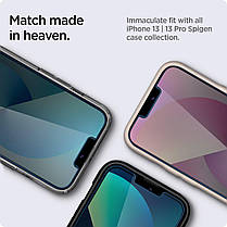 Захисне скло Spigen для iPhone 16e / 14 / 13 / 13 Pro - EZ FIT GLAS.tR Privacy (2 шт), (AGL03388), фото 6
