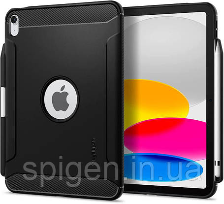 Чохол Spigen для iPad 10 (10.9") 2022 - Rugged Armor, Matte Black (ACS05552), фото 1