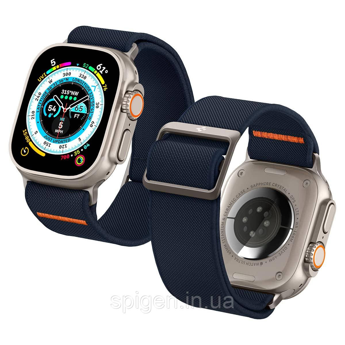 Нейлоновий ремінець Spigen для Apple Watch (49/45/44/42) - Lite Fit Ultra, Navy (AMP05984)