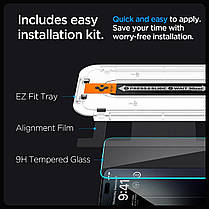 Захисне скло Spigen для iPhone 15 Pro Max - EZ FIT GLAS.tR (2 шт), Clear (AGL06872), фото 5