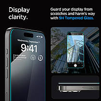 Захисне скло Spigen для iPhone 15 Pro Max - EZ FIT GLAS.tR (2 шт), Clear (AGL06872), фото 6