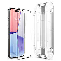 Захисне скло Spigen для iPhone 15 Pro - EZ FIT GLAS.tR (2 шт), Black (AGL06893), фото 5