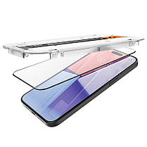 Захисне скло Spigen для iPhone 15 Pro - EZ FIT GLAS.tR (2 шт), Black (AGL06893), фото 6