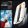 Захисне скло Spigen для iPhone 15 Pro - EZ FIT GLAS.tR (2 шт), Black (AGL06893), фото 10