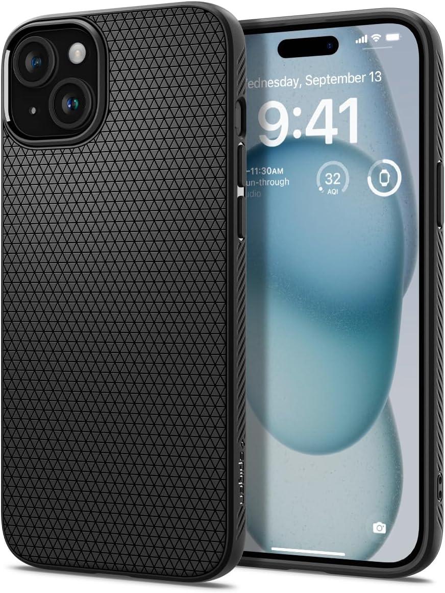 Чохол Spigen для iPhone 15 - Liquid Air, Matte Black (ACS06790)