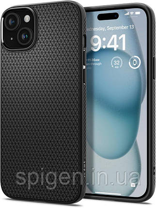 Чохол Spigen для iPhone 15 - Liquid Air, Matte Black (ACS06790), фото 1