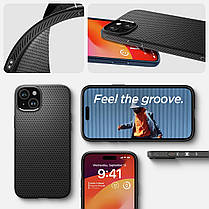 Чохол Spigen для iPhone 15 - Liquid Air, Matte Black (ACS06790), фото 5
