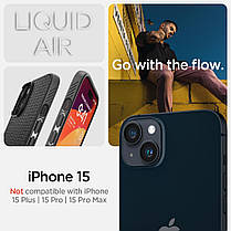 Чохол Spigen для iPhone 15 - Liquid Air, Matte Black (ACS06790), фото 6