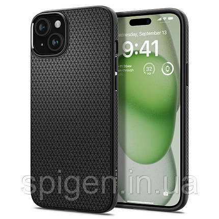 Чохол Spigen для iPhone 15 Plus / 14 Plus - Liquid Air, Matte Black (ACS06650), фото 1