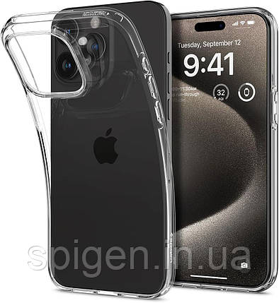 Чохол Spigen для iPhone 15 Pro Max - Liquid Crystal, Crystal Clear (ACS06557), фото 1