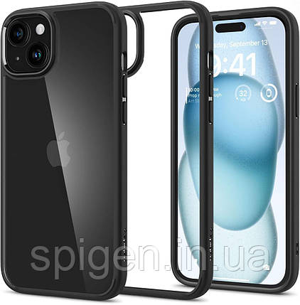 Чохол Spigen для iPhone 15 - Ultra Hybrid, Matte Black (ACS06799), фото 1