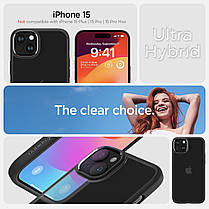 Чохол Spigen для iPhone 15 - Ultra Hybrid, Matte Black (ACS06799), фото 6