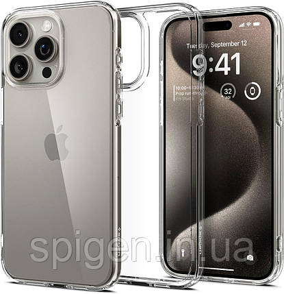 Чохол Spigen для iPhone 15 Pro Max - Ultra Hybrid, Crystal Clear (ACS06565), фото 1