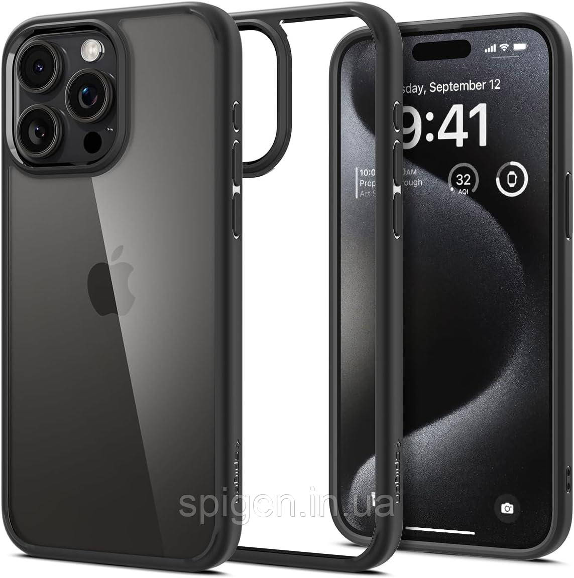 Чохол Spigen для iPhone 15 Pro Max - Ultra Hybrid, Matte Black (ACS06570)