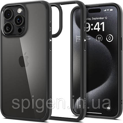Чохол Spigen для iPhone 15 Pro Max - Ultra Hybrid, Matte Black (ACS06570), фото 1