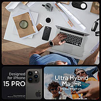 Чохол Spigen для iPhone 15 Pro - Ultra Hybrid MagSafe, Frost Black (ACS06720), фото 3
